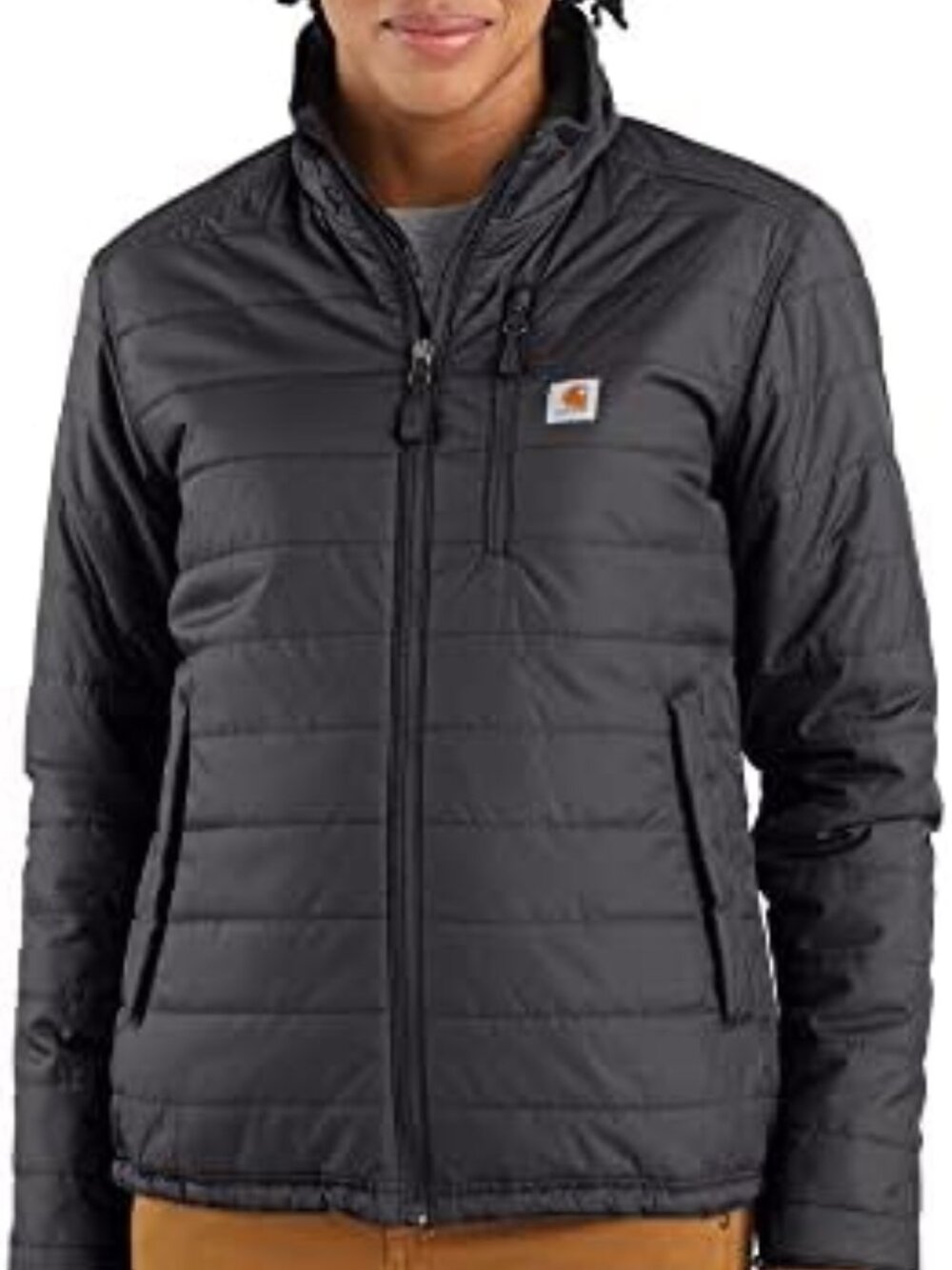 Carhartt Women's Black Gilliam Quilted Rain Defender Light Puffer Jacket Size M